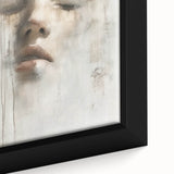 Abstract figurative wall art in a stylish frame, showcasing vibrant colors and intricate patterns, perfect for modern home decor. Close-up highlights texture and design details.
