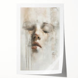 Abstract figurative wall art print showcasing vibrant colors and dynamic shapes, ideal for modern decor. Rolled for easy shipping and display.