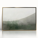Framed abstract landscape wall art featuring gold accents on an acrylic surface, showcasing vibrant colors and a modern design, ideal for contemporary home decor.
