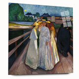 Expressionism Wall Art: On the Bridge Modern Expressionist Print