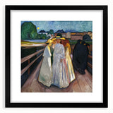 Expressionism Wall Art: On the Bridge Modern Expressionist Print