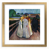 Expressionism Wall Art: On the Bridge Modern Expressionist Print