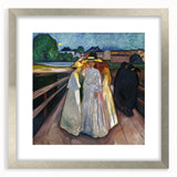 Expressionism Wall Art: On the Bridge Modern Expressionist Print