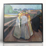 Expressionism Wall Art: On the Bridge Modern Expressionist Print