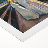Expressionism Wall Art: On the Bridge Modern Expressionist Print