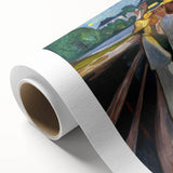 Expressionism Wall Art: On the Bridge Modern Expressionist Print