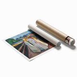 Expressionism Wall Art: On the Bridge Modern Expressionist Print