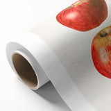 Art Deco poster featuring an assortment of colorful fruits on rolled canvas, ideal for nursery wall art or dining room decor.