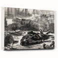 Historical Artwork - Manet's Civil War Scene, Dramatic Black & White Print