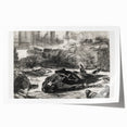 Historical Artwork - Manet's Civil War Scene, Dramatic Black & White Print