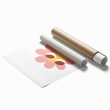 Girls Bedroom Art - Smiling Pink Daisy Kids Room Wall Decor