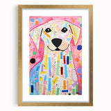 Kids Room Wall Art – Colorful Dog Illustration for Playroom