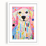 Kids Room Wall Art – Colorful Dog Illustration for Playroom