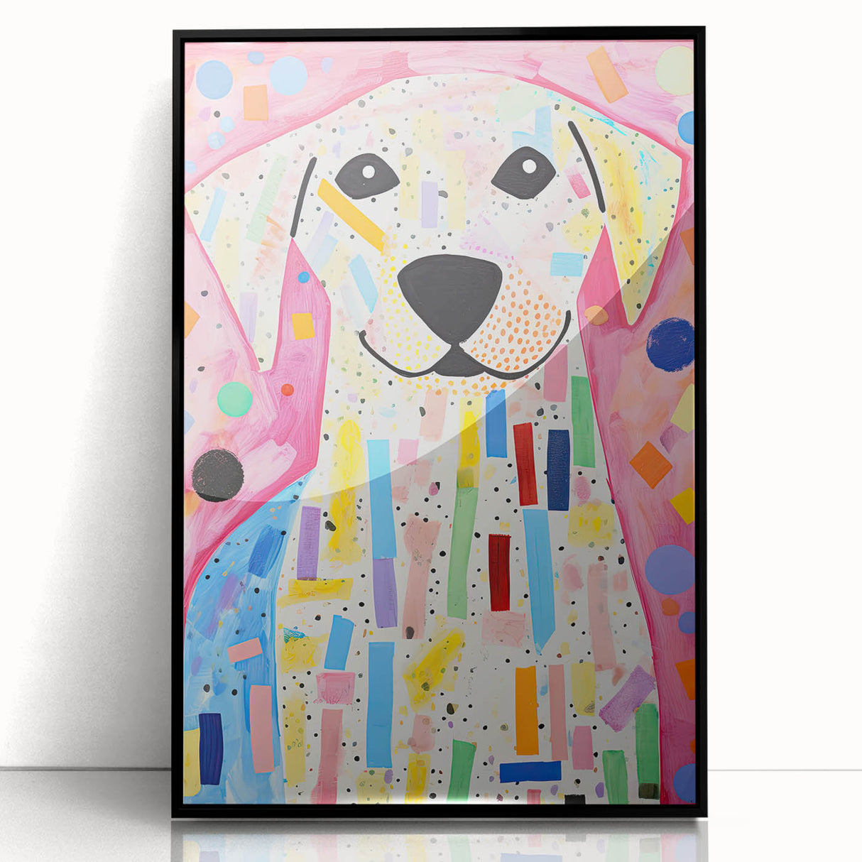 Kids Room Wall Art – Colorful Dog Illustration for Playroom