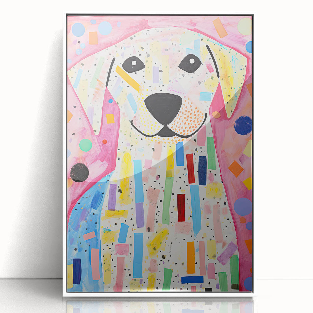 Kids Room Wall Art – Colorful Dog Illustration for Playroom