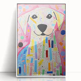 Kids Room Wall Art – Colorful Dog Illustration for Playroom