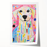 Kids Room Wall Art – Colorful Dog Illustration for Playroom
