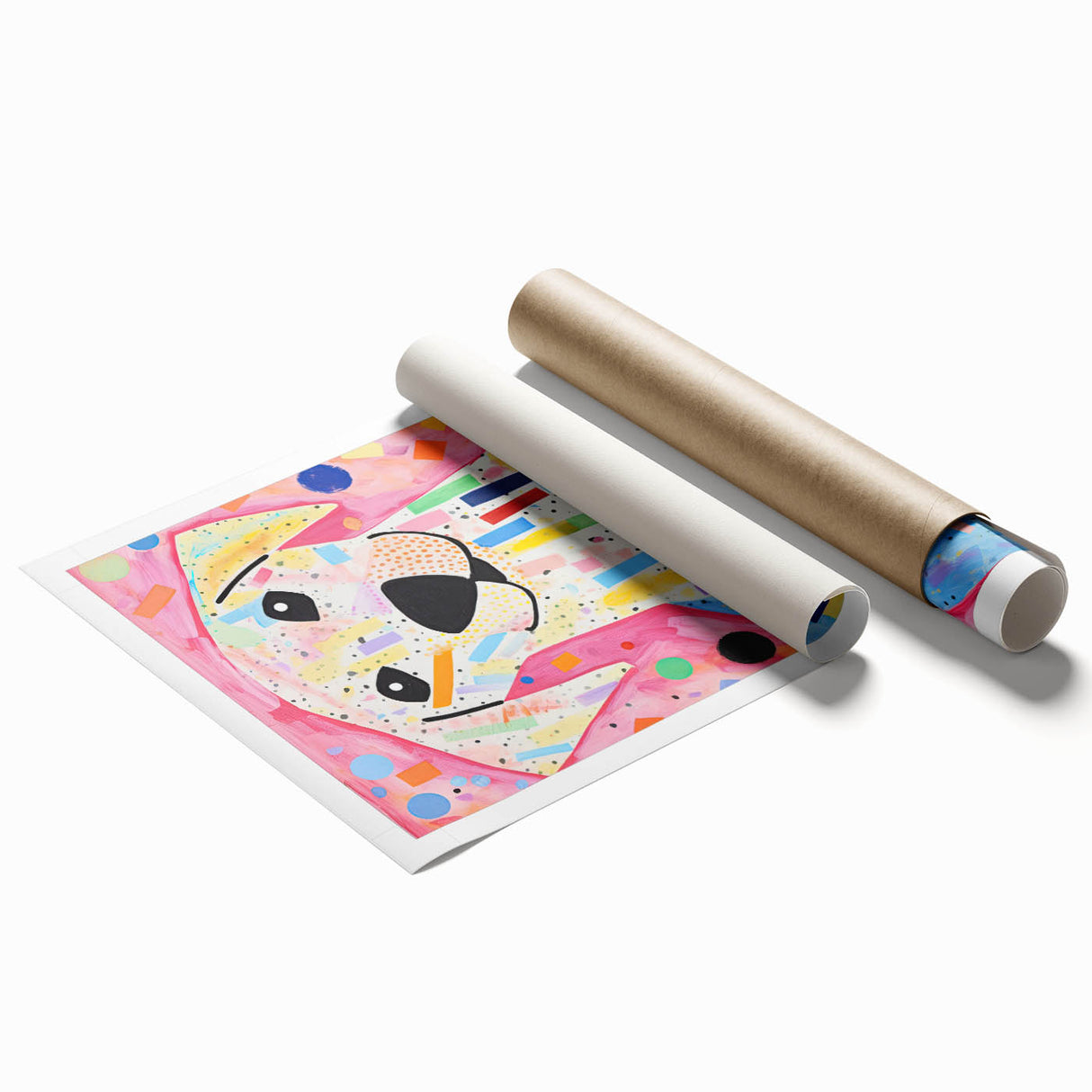 Kids Room Wall Art – Colorful Dog Illustration for Playroom