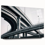 Landscape acrylic glass bridge design showcasing a vibrant side view, featuring a modern aesthetic with clear lines and a sleek finish, perfect for contemporary decor.