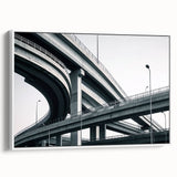 Framed canvas artwork depicting a serene landscape bridge scene with vibrant colors, showcasing natural beauty and tranquility, ideal for home decor.