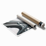 Landscape bridge rolled print showcasing intricate details of the bridge structure against a serene natural backdrop, perfect for home decor enthusiasts. The vibrant colors and unique design add character to any space, enhancing visual appeal.