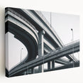 Stretched canvas artwork showcasing a vibrant landscape scene of a bridge, emphasizing rich colors and intricate details, perfect for home décor or art enthusiasts.