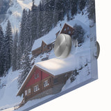 Close-up of a vibrant acrylic landscape artwork depicting a serene countryside scene, showcasing lush green fields and rolling hills with a clear blue sky, ideal for home decor.