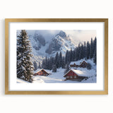 Countryside landscape artwork framed in an elegant gold mat, showcasing vibrant green fields and a serene blue sky, perfect for home decor enhancement.