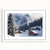 Framed landscape artwork showcasing a serene countryside scene, featuring a white mat and sleek frame, perfect for enhancing home decor. Ideal for nature lovers and art enthusiasts.