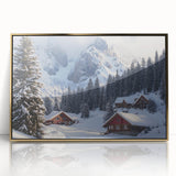 Framed acrylic artwork depicting a serene countryside landscape with rolling hills and a vibrant sunset, featuring a gold frame that enhances its elegance. Perfect for home decor.