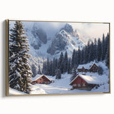 Framed canvas artwork showcasing a picturesque countryside landscape with rolling hills and vibrant greenery, accented by a gold frame, ideal for home decor.