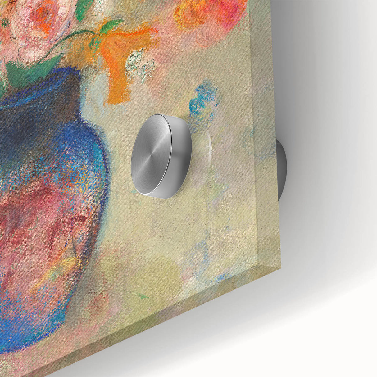 Modern Wall Art: Odilon Redon's Vibrant Floral Vase in Pastel Hues