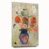 Modern Wall Art: Odilon Redon's Vibrant Floral Vase in Pastel Hues