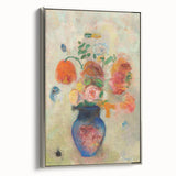 Modern Wall Art: Odilon Redon's Vibrant Floral Vase in Pastel Hues
