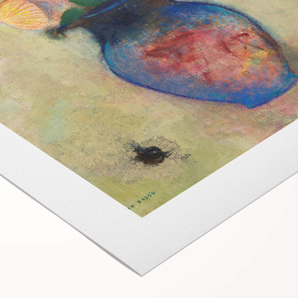 Modern Wall Art: Odilon Redon's Vibrant Floral Vase in Pastel Hues