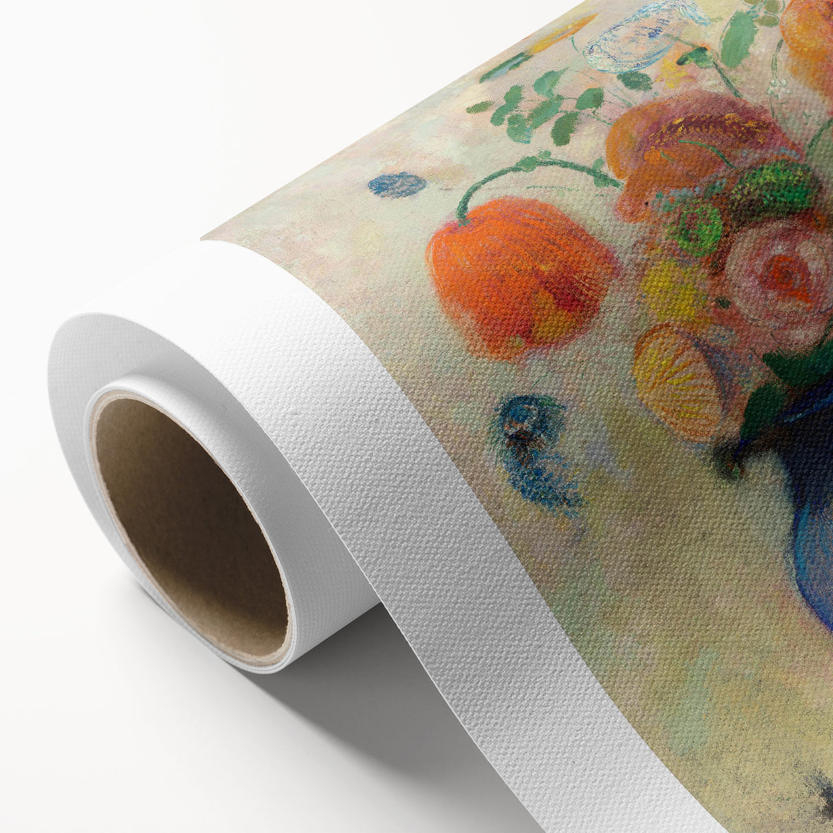 Modern Wall Art: Odilon Redon's Vibrant Floral Vase in Pastel Hues