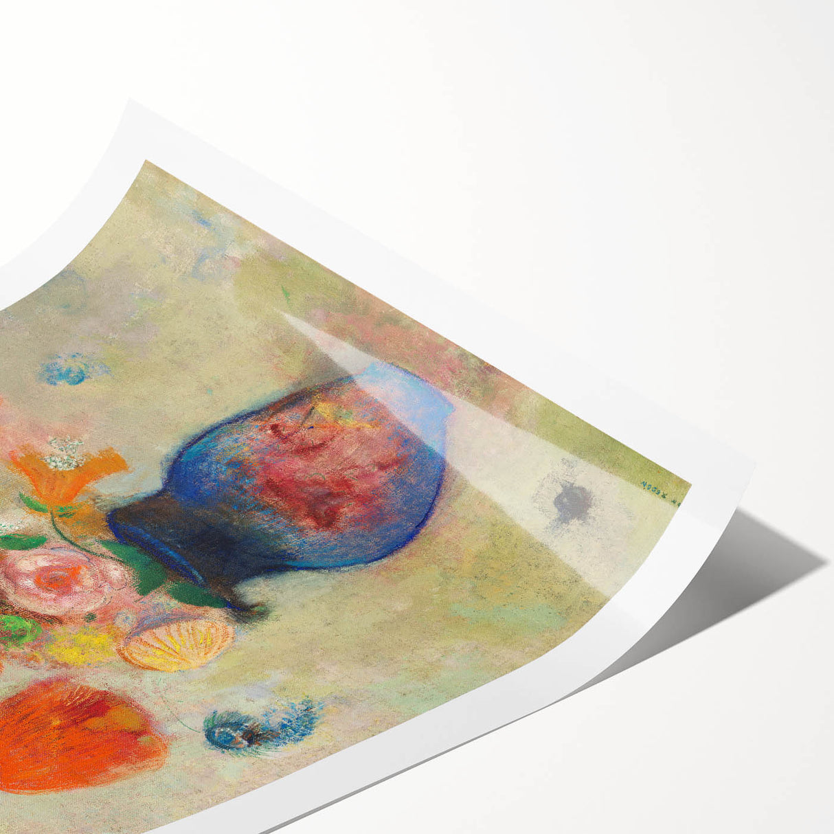 Modern Wall Art: Odilon Redon's Vibrant Floral Vase in Pastel Hues