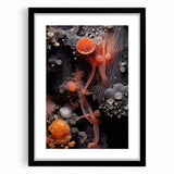 Extra large abstract art print featuring textured, colorful swirls on a framed canvas, suitable for living room decor.