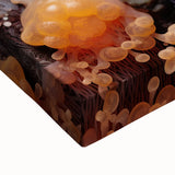 Large art black and white landscape painting on stretched canvas, depicting natural elements, ideal for bedroom wall decor.