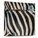 Large abstract wall art featuring a close-up of an animal in muted earth tones on acrylic glass.