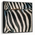 Black and white framed canvas depicting a close-up of an animal in a vintage poster style, ideal for bedroom wall decor.