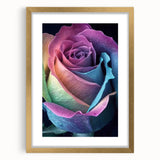 Extra large abstract art print featuring textured floral designs in muted gold and white tones, framed with a gold mat.