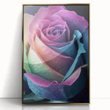 Framed acrylic print of close-up floral imagery in gold hues, ideal for modern art wall decor or nursery.