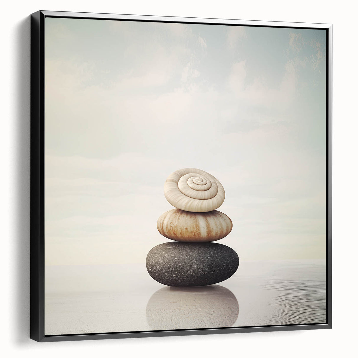 Black and white landscape art painting on framed canvas, featuring a detailed tree silhouette, ideal for bedroom wall decor.