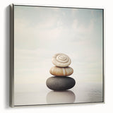 Framed canvas depicting a vintage landscape painting with colorful trees and a black sky, ideal for living room decor.