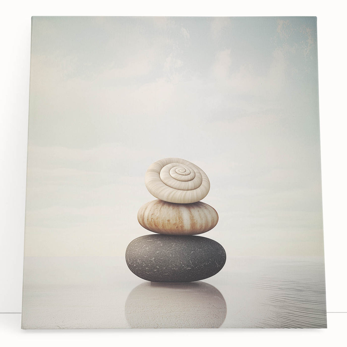 Black and white close-up photo of nature elements on a large stretched canvas, ideal for kitchen wall art or bedroom decor.
