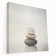 Close-up photo of nature elements on a large stretched canvas, featuring vibrant green and earth tones.