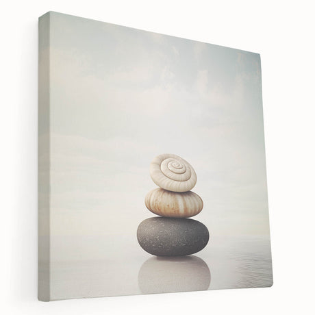 Close-up photo of nature elements on a large stretched canvas, featuring vibrant green and earth tones.
