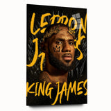 LeBron James Pop Art Wall Art - Bold King James Canvas Print