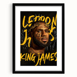 LeBron James Pop Art Wall Art - Bold King James Canvas Print